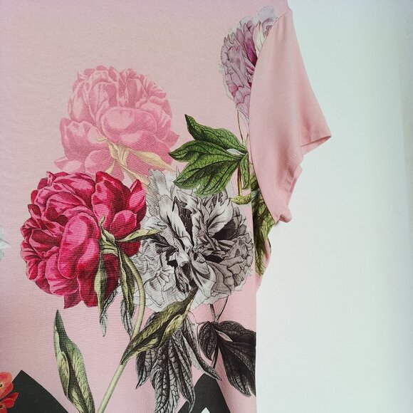 Ted Baker Short-sleeved Shirt, Eeidan Palace Gardens in Dusky Pink, Sz. 5 - Picture 5 of 9